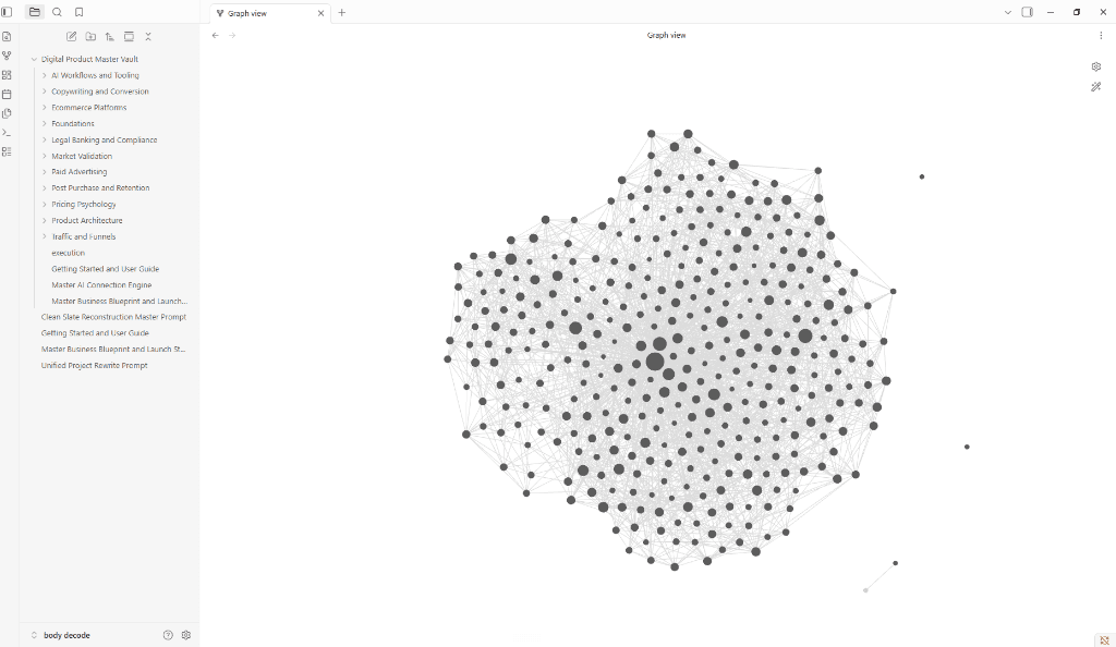 Brain OS Obsidian Vault Macro Graph Constellation